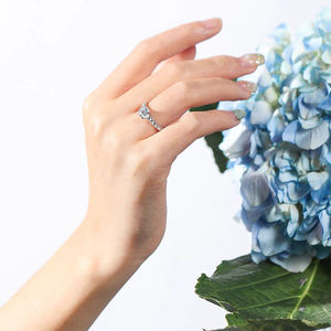 แหวนเพชรแท้ทำมือ ทรงกลม สำหรับหมั้นหรือขอแต่งงาน พร้อมใบรับรอง IGI มีจำหน่าย - Product Image 3