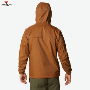 Chaqueta Cortavientos Impermeable y Cortavientos de Lona con Cuello Alto para Hombre, para Correr y Protección contra la Lluvia - Product Image 3