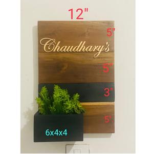 Modern Handcrafted Wooden Name <b>Plate</b> <b>for</b> Home & Office Customisable Small to Medium Size Great Quality Finish <b>for</b> <b>Wall</b> Use - Product Image 2