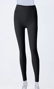 Precio de fábrica Leggings Pantalones de Yoga de cintura alta para mujer Levantamiento de cadera Correr Deportes Fitness Bolsillo Malla Empalme Leggings - Product Image 4