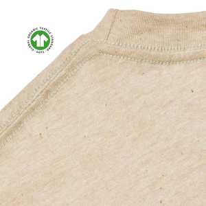 Camiseta de la Serie Artística Limitada para Hombre - Beige Natural o Neutro Claro, 100% Algodón Orgánico con Patrones Únicos Teñidos con Plantas - Product Image 3