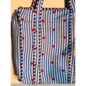 Sac fourre-tout isotherme grande capacité Pintresty avec fermeture éclair, broderie lettre, en coton et polyester, antivol, pour usage quotidien - Product Image 5
