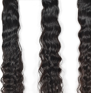 Extensiones de cabello humano virgen natural de doble trama, máquina sin procesar de cabello indio alineado con cutícula, precio al por mayor - Product Image 2