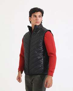 Gilet matelassé personnalisé en couleur, veste à capuche isolée pour homme, fermeture éclair imperméable, coque souple, vêtement élégant, vêtements d'extérieur - Product Image 5
