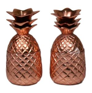 Pot de stockage d'ananas de luxe en aluminium pour les espèces alimentaires fruits secs conteneur de stockage pot maison hôtel restaurant cuisine décoration - Product Image 1