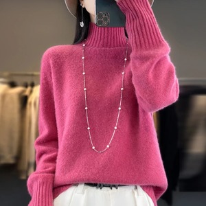 New Style 100% Cotton Fleece Digital Printing Women Button up Collar Pullover Sweater <b>Warm</b> Loose Solid Color Knit <b>Jumper</b> Winter - Product Image 4