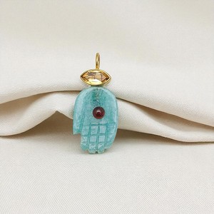 Colgante de mano tallada de amazonita 21x14mm 925, juego de pinzas chapadas en oro y plata, abalorios de piedras preciosas hechas a mano, venta al por mayor, abalorio de joyería de plata - Product Image 1