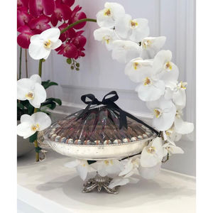 Bol à chocolat moderne écologique Bol de service pour collations Bol de forme ovale en métal martelé de meilleure qualité pour les mariages ou les événements - Product Image 5