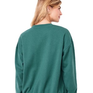 Pull court à manches longues coupe ample pour femmes pulls décontractés avant pour le printemps automne hiver couleur unie haut court - Product Image 5