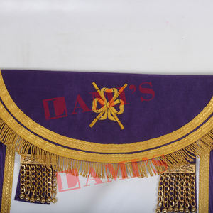 Tablier de Regalia de francs-maçons de qualité professionnelle Tablier maçonnique d'uniforme de cérémonie de conception personnalisée à vendre - Product Image 5