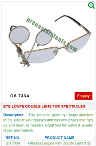 Lupa de ojo de acero GS 733A, herramienta de joyería de doble lente, equipo esencial para joyeros - Product Image 2