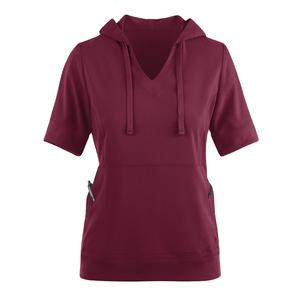 ชุดเครื่องแบบพยาบาลของผู้หญิงชุดเสื้อฮู้ดขัดผิวแขนสั้นมีกระเป๋า3กระเป๋าสำหรับ A1ชุดเสื้อฮู้ดการแพทย์ - Product Image 3