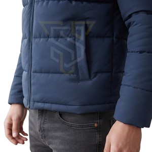 Chaqueta Acolchada Azul Marino para Hombre, Transpirable, Resistente al Viento, para Invierno, Informal, con Cierre de Cremallera, Grosor Estándar, Aislada - Product Image 4