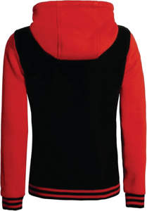 Veste d'université pour femmes Turn Down Shoulder Baseball College Jacket Vestes en cuir véritable pour femmes en gros - Product Image 6