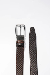 Ceinture de golf perforée et extensible en cuir véritable de haute qualité avec logo personnalisé pour hommes OEM vente en gros goupille pour boucle alliage de style formel - Product Image 6