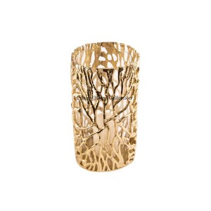 Fancy Iron Made Tabletop Decorative <b>Candle</b> Holder Gold Color Shiny Plated Handmade Designer Luxury Home Collection Durable - Product Image 3