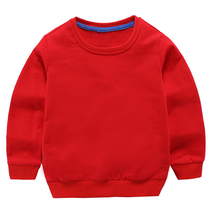 Chemise pull-over uni en molleton de coton pour enfants personnalisés col rond pour bébés garçons et filles sweatshirts d'hiver pour les tout-petits - Product Image 5
