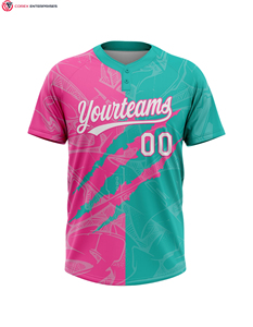 Camisetas de softball de dos botones Premium Ropa de béisbol y softbol Camisetas de béisbol de secado rápido para mujeres - Product Image 4
