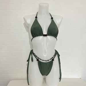 Robe de plage sexy une pièce avec diamants 100% polyester Thème marin audacieux Logo frontal Prêt à porter - Product Image 2