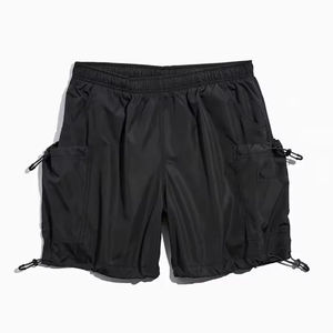 New 2025 Arrival Unisex Nylon <b>Windbreaker</b> Shorts Custom Multi-Round Pockets XS Size Plain Dyed Hot Shorts Made in Pakistan-Men's - Product Image 1