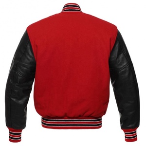 Veste de baseball d'hiver de haute qualité personnalisée pour hommes et femmes, avec broderie en chenille, manches en cuir, respirante, écologique, col montant - Product Image 2