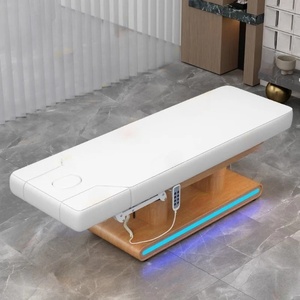 Cama de pestañas de salón de belleza de lujo personalizada profesional cama de silla de masaje eléctrica de 4 motores de madera - Product Image 6