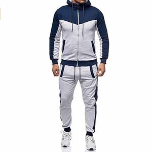 Ensemble de survêtement pour homme, veste coupe-vent et pantalon empilés, sweat-shirts, fermeture éclair, polyester, coupe-vent, ensemble de survêtement, téléchargé par Dress Sports - Product Image 1