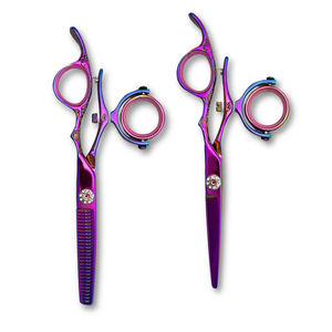 Stainless Steel Hair Cutting <b>Shears</b> Double Swivel Thumb <b>Handle</b> Salon Scissor - Product Image 5