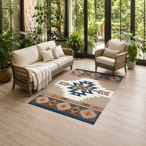<b>RUGS</b> DEPOT LXDP-0016 Wholesale Terracotta Gold Modern Vintage Digital Printed Machine Washable Chenille Area <b>Rug</b> <b>Non</b> <b>Slip</b> - Product Image 6