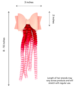 Extension per Capelli Sintetici per Bambini Stile Coily Clips Rosa Effetto Zucchero Filato Popolari - Product Image 2