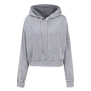 Enzyme Wash Womens <b>Hoodie</b> soft cropped fleece stylish casual wear lightweight <b>comfy</b> pullover fashion <b>hoodie</b> custom - Product Image 1