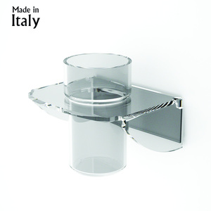 Soporte de almacenamiento de baño multiusos respetuoso con el medio ambiente de vidrio acrílico transparente de diseño italiano moderno - Product Image 2