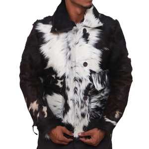 Nueva chaqueta de piel de vaca de invierno para hombre de calidad superior impermeable a prueba de viento ecológico al aire libre regular de manga larga alta - Product Image 2