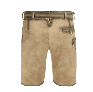 Asequible para hombre tradicional alemán Trachten Oktoberfest Attire Bavarian Lederhosen hecho de cuero de ante de cabra - Product Image 2