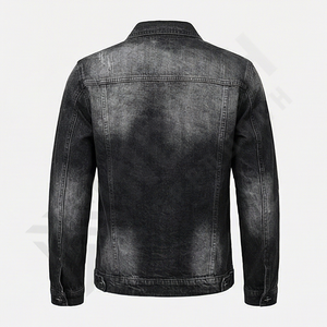 Chaqueta Vaquera Desgastada Vintage Personalizada de Alta Calidad con Logotipo Frontal, Chaqueta de Invierno Reversible para Hombre, Ropa de Calle de Moda - Product Image 2