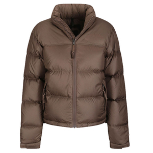 Chaqueta acolchada con cremallera y patrón de camuflaje de color sólido Tela de burbujas de estilo callejero de invierno - Product Image 4