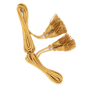 Nueva llegada precio bajo cordón litúrgico cincture borlas hechas a mano para decoración Cordón de cincture dorado - Product Image 3