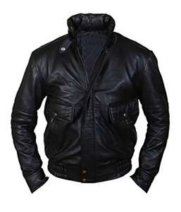 Best Quality Men's Cow Hide <b>Genuine</b> Leather Jacket with Stand Collar and Front Logo for Fall Winter High Condition New - Product Image 5