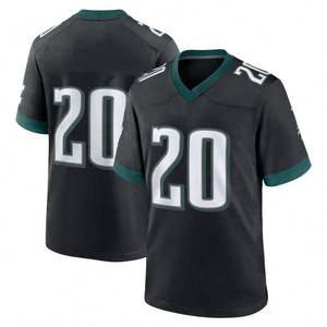 Maillot de football vert foncé personnalisé avec nom et numéro, maille respirante, col en V, manches courtes, protection UV, 100% polyester, équipe - Product Image 6