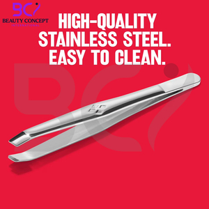 Ergonomic Eyebrow Tweezers Stainless Steel Slanted Tip <b>Precision</b> <b>Tool</b> with Anti-Slip Grip for Easy Grooming - Product Image 4