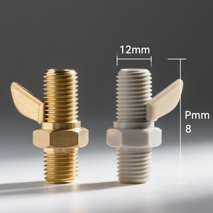 DIN315สลักเกลียวปีกทรงปีกผีเสื้อทำจากทองเหลืองตัวยึดเครื่องจักรงาน CNC แบบกำหนดเองพร้อมปีกสี่เหลี่ยมโค้งมน - Product Image 5