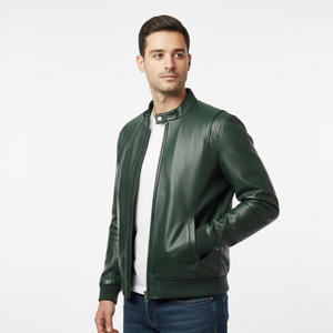 แจ๊กเก็ตสำหรับนักขี่มอเตอร์ไซค์เสื้อแจ็คเก็ตขนแกะแท้สำหรับผู้ชายงานตามสั่ง - Product Image 6