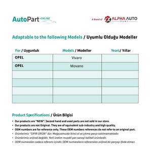 Vis de boulon à trou pour Opel Vivaro, Movano Y.M (expédition depuis le fabricant turc) Code de produit: FD113467 - Product Image 2