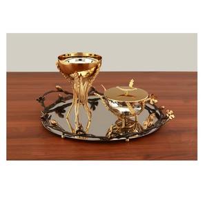 Soporte de aroma bakhoor de metal de lujo para un ambiente tranquilo de aire fresco y uso diario de fragancias - Product Image 1