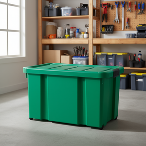 Tontarelli 60Lt Green PUZZLE Container with Wheels Plastic <b>Storage</b> <b>Drawers</b> & Carts Model 8035640ACG - Product Image 3