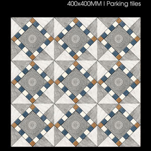 Dalles de sol pour parking extérieur 40x40 cm 400x400 mm 16x16 pouces, surface mate, conception monobloc pour revêtement de sol extérieur - Product Image 1