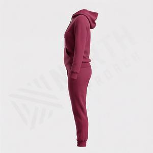 Ensemble de survêtement en molleton streetwear lourd pour femmes, deux pièces, vêtements de sport, taille haute, jogging de sport - Product Image 3