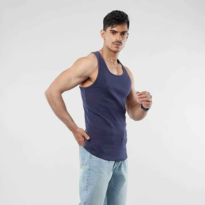 เสื้อกล้ามออกกำลังกายคุณภาพสูงสำหรับฟิตเนสและเพาะกาย ขายส่ง เสื้อกล้ามผู้ชายลำลอง ผ้าริบเนื้อฝ้ายยืดหยุ่น - Product Image 6