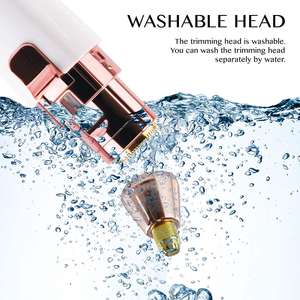 Afeitadora Eléctrica Recargable para Mujer, Depiladora Facial Sin Dolor, Cabezales de Repuesto para Mejillas, Barbilla y Brazos, Tipo Pinza, con Batería - Product Image 4