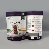 Bolsa de almacenamiento con cremallera para comida, bolsa de almacenamiento transparente con impresión Digital para alimentos congelados, resellable
